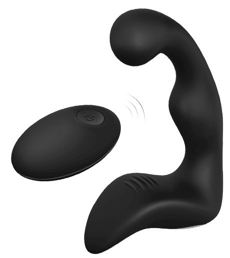 Черный вибромассажер простаты REMOTE BOOTY PLEASER - Dream Toys - в Димитровграде купить с доставкой