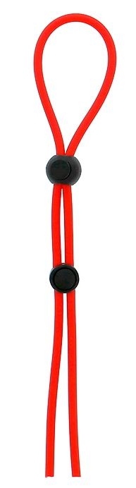 Красное лассо на пенис с двумя бусинами STRETCHY LASSO CAGE - Dream Toys - в Димитровграде купить с доставкой