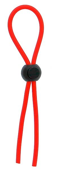 Красное эрекционное лассо с одной бусинкой-утяжкой STRETCHY THICK LASSO - Dream Toys - в Димитровграде купить с доставкой