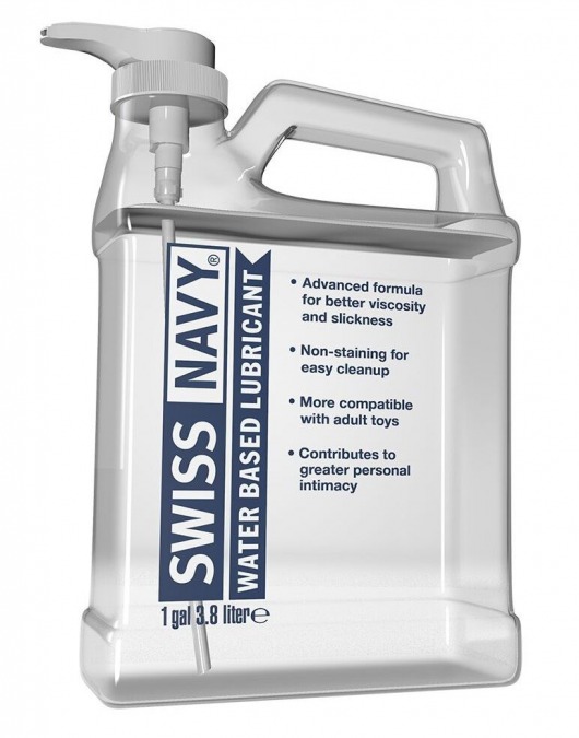 Канистра лубриканта Swiss Navy Water Based Lube на водной основе - 3,8 л. - Swiss navy - купить с доставкой в Димитровграде