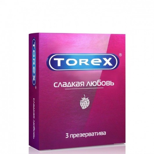 Презервативы Torex  Сладкая любовь  с ароматом клубники - 3 шт. - Torex - купить с доставкой в Димитровграде
