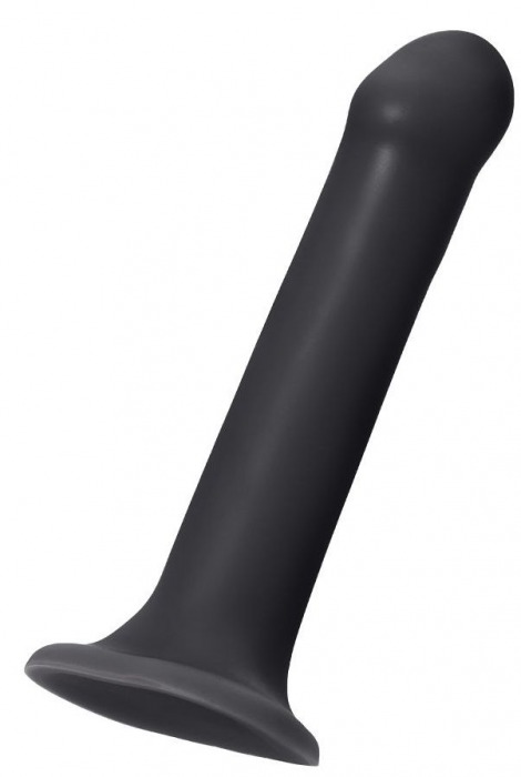 Черный фаллос на присоске Silicone Bendable Dildo XL - 20 см. - Strap-on-me - купить с доставкой в Димитровграде