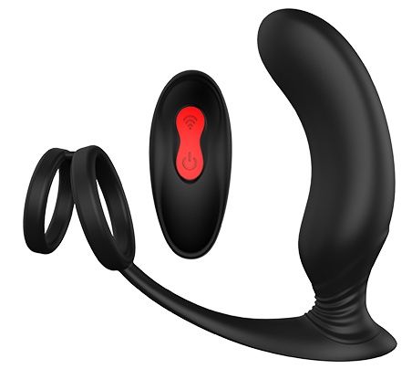Черный массажер простаты REMOTE P-PLEASER - Dream Toys - в Димитровграде купить с доставкой