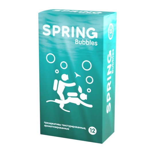 Презервативы SPRING BUBBLES с пупырышками - 12 шт. - SPRING - купить с доставкой в Димитровграде