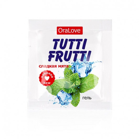 Пробник гель-смазки Tutti-frutti со вкусом мяты - 4 гр. - Биоритм - купить с доставкой в Димитровграде