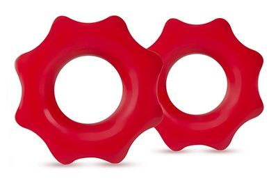 Набор из 2 красных фигурных эрекционных колец NUTZ - Blush Novelties - в Димитровграде купить с доставкой