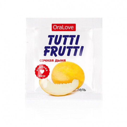 Пробник гель-смазки Tutti-frutti со вкусом сочной дыни - 4 гр. - Биоритм - купить с доставкой в Димитровграде