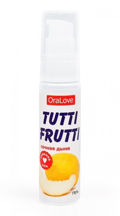 Гель-смазка Tutti-frutti со вкусом сочной дыни - 30 гр. - Биоритм - купить с доставкой в Димитровграде