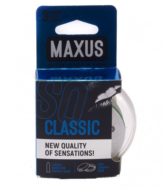 Классические презервативы в пластиковом кейсе MAXUS Classic - 3 шт. - Maxus - купить с доставкой в Димитровграде