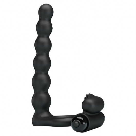 Черная насадка для двойной стимуляции Hercules Penis Sheath III - 15,3 см. - Baile - купить с доставкой в Димитровграде