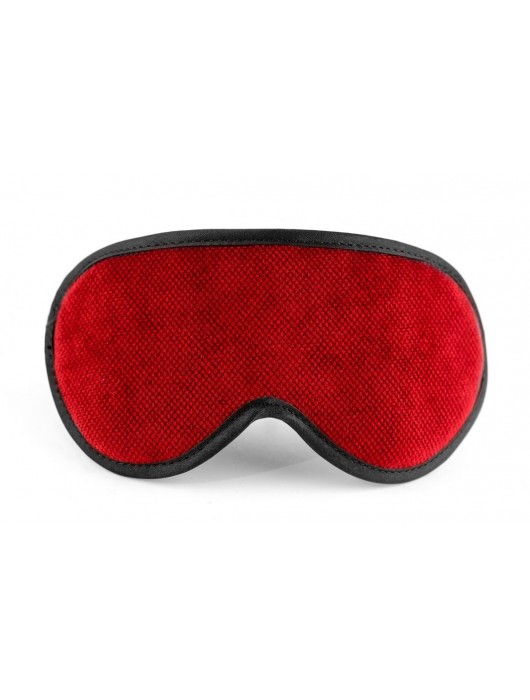 Красная сплошная маска на резиночке с черной окантовкой - БДСМ Арсенал - купить с доставкой в Димитровграде