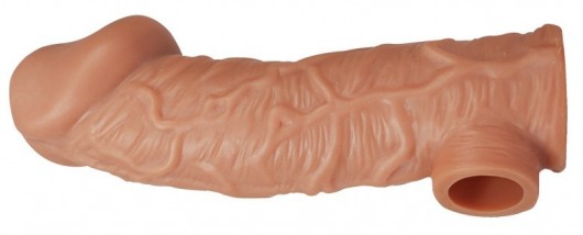 Телесная насадка на фаллос с фиксацией мошонки EXTREME SLEEVE - 15,6 см. - KOKOS - в Димитровграде купить с доставкой