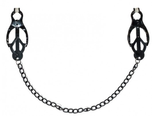 Зажимы на соски Darkside с цепочкой - Lola Games - купить с доставкой в Димитровграде