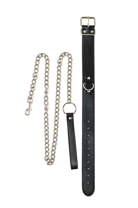 Черный ошейник с поводком Wild - Lola Games - купить с доставкой в Димитровграде