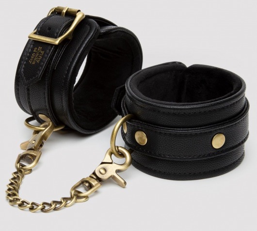 Черные оковы на ноги Bound to You Faux Leather Ankle Cuffs - Fifty Shades of Grey - купить с доставкой в Димитровграде