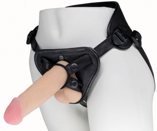 Пояс харнесс BEST UNI strap с 2 насадками - 18 и 22 см. - LOVETOY (А-Полимер) - купить с доставкой в Димитровграде