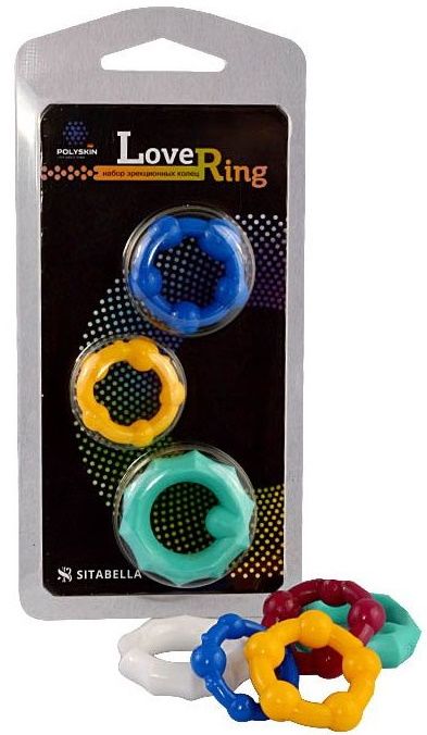 Набор из 3 цветных эрекционных колец Love Ring - Sitabella - в Димитровграде купить с доставкой