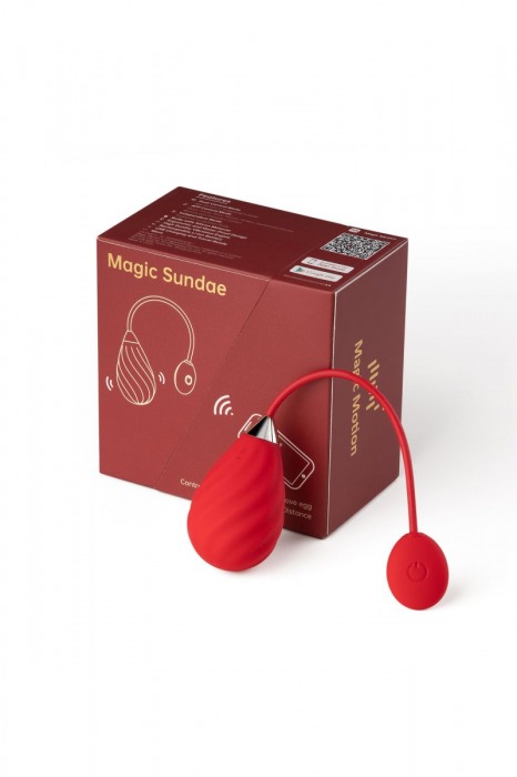 Красное виброяйцо Magic Motion Sundae - Magic Motion