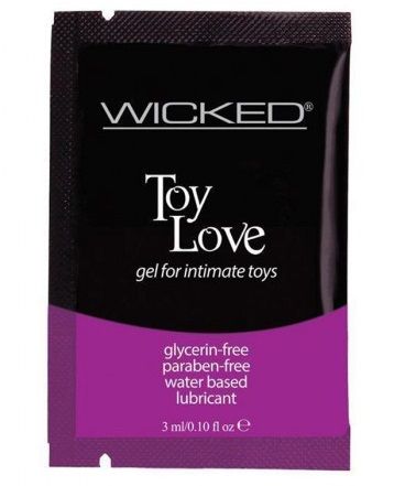 Лубрикант на водной основе для использования с игрушками WICKED Toy Love - 3 мл. - Wicked - купить с доставкой в Димитровграде