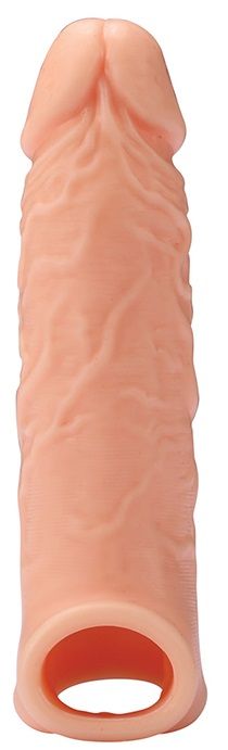 Телесная насадка EXTENDER WITH BALL STRAP 6.5 - 17 см. - Dream Toys - в Димитровграде купить с доставкой