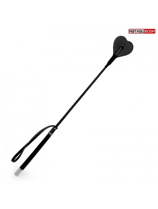 Черный стек с наконечником-сердечком - 54 см. - Notabu - купить с доставкой в Димитровграде