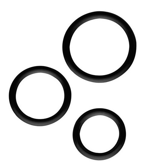 Набор из 3 эрекционных колец SILICONE COCKRINGS - Dream Toys - в Димитровграде купить с доставкой