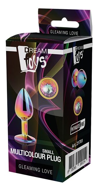 Голографическая анальная втулка с радужным кристаллом - 7,1 см. - Dream Toys - купить с доставкой в Димитровграде
