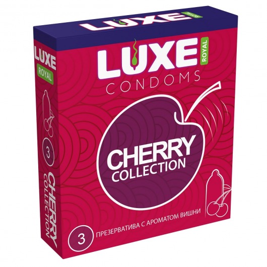Презервативы с ароматом вишни LUXE Royal Cherry Collection - 3 шт. - Luxe - купить с доставкой в Димитровграде