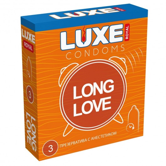Презервативы с продлевающим эффектом LUXE Royal Long Love - 3 шт. - Luxe - купить с доставкой в Димитровграде