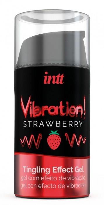 Жидкий интимный гель с эффектом вибрации Vibration! Strawberry - 15 мл. - INTT - купить с доставкой в Димитровграде