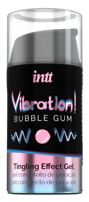 Жидкий интимный гель с эффектом вибрации Vibration! Bubble Gum - 15 мл. - INTT - купить с доставкой в Димитровграде