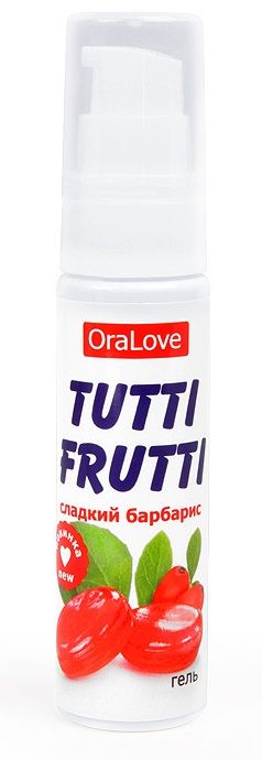 Гель-смазка Tutti-frutti со вкусом барбариса - 30 гр. - Биоритм - купить с доставкой в Димитровграде