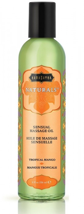 Массажное масло Naturals Tropical Mango с ароматом манго - 236 мл. - Kama Sutra - купить с доставкой в Димитровграде