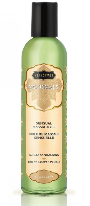 Массажное масло Naturals Vanilla Sandalwood с ароматом ванили и сандала - 236 мл. - Kama Sutra - купить с доставкой в Димитровграде