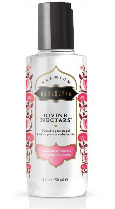 Гель-лубрикант на водной основе Divine Nectars Strawberry Dream с ароматом клубники - 150 мл. - Kama Sutra - купить с доставкой в Димитровграде