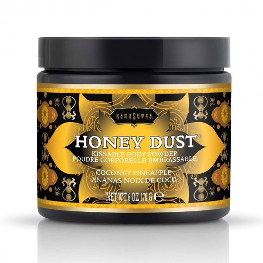 Пудра для тела Honey Dust Body Powder с ароматом кокоса и ананаса - 170 гр. - Kama Sutra - купить с доставкой в Димитровграде