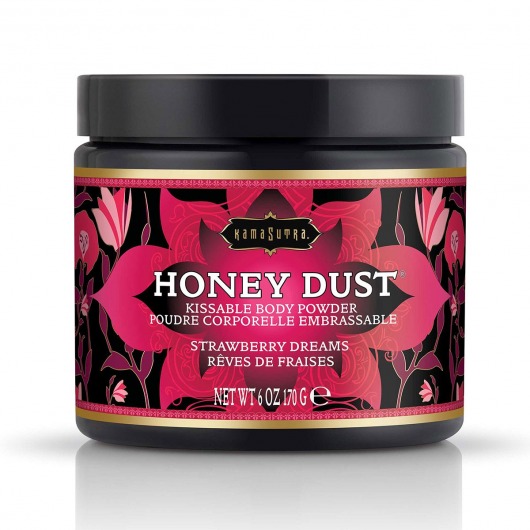 Пудра для тела Honey Dust Body Powder с ароматом клубники - 170 гр. - Kama Sutra - купить с доставкой в Димитровграде