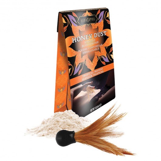Пудра для тела Honey Dust Body Powder с ароматом манго - 28 гр. - Kama Sutra - купить с доставкой в Димитровграде