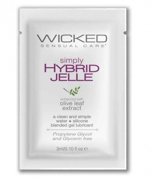 Гель-лубрикант на водно-силиконовой основе Simply Hybrid Jelle - 3 мл. - Wicked - купить с доставкой в Димитровграде