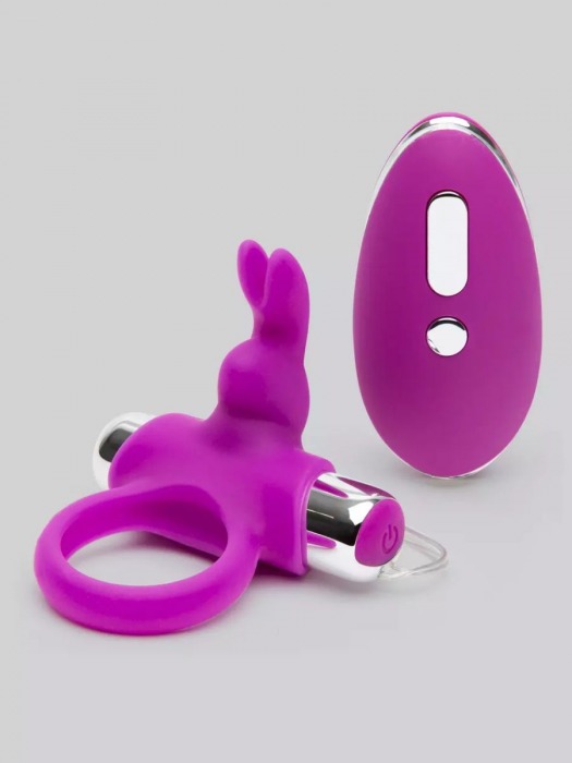Лиловое виброкольцо с пультом ДУ Remote Control Cock Ring - Happy Rabbit - в Димитровграде купить с доставкой