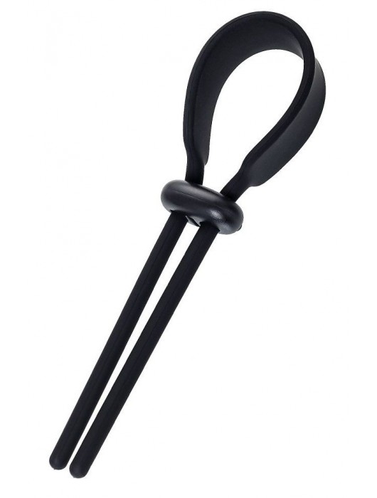 Черное эрекционное лассо на пенис Keb - A-toys - в Димитровграде купить с доставкой