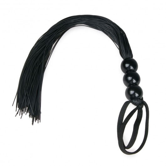 Черная силиконовая плеть Silicone Whip - 32 см. - Easy toys - купить с доставкой в Димитровграде