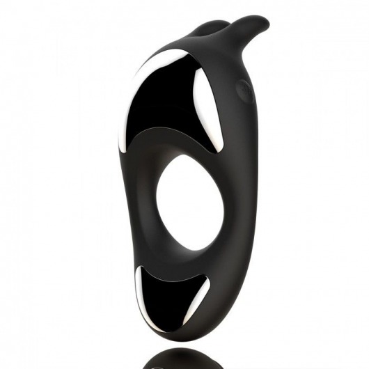 Черное эрекционное кольцо с двумя моторами Zeus Dual Vibe Cock Ring - FeelzToys - в Димитровграде купить с доставкой
