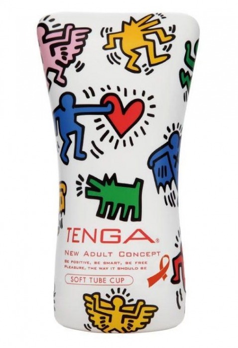 Мастурбатор-туба Keith Haring Soft Tube CUP - Tenga - в Димитровграде купить с доставкой