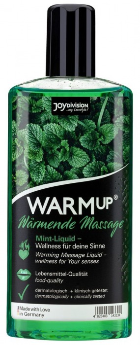 Массажное масло WARMup Mint с ароматом мяты - 150 мл. - Joy Division - купить с доставкой в Димитровграде