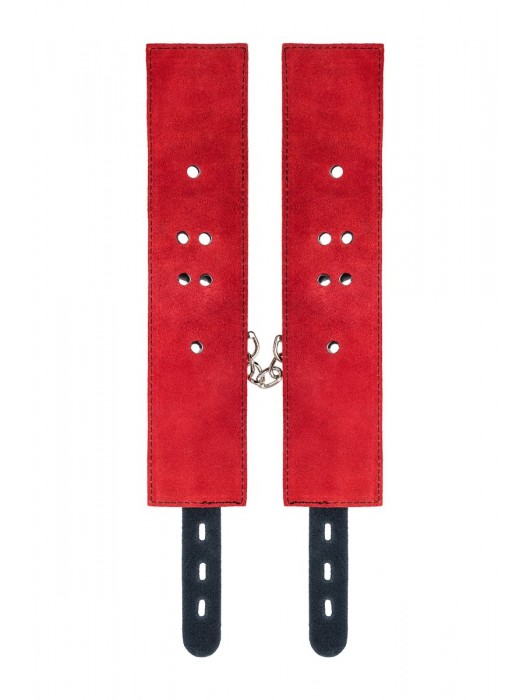 Красно-черные оковы на ноги из кожи - ToyFa - купить с доставкой в Димитровграде