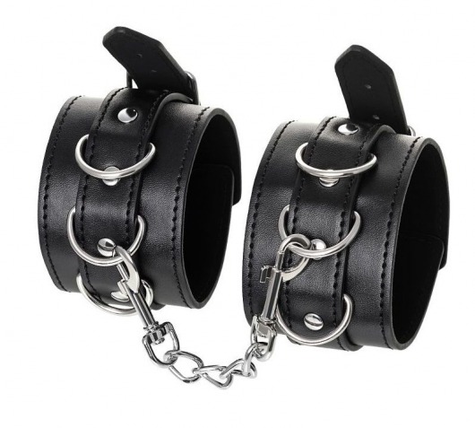 Черные оковы Anonymo из искусственной кожи - ToyFa - купить с доставкой в Димитровграде