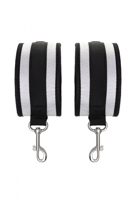 Серебристо-черные наручники Anonymo - ToyFa - купить с доставкой в Димитровграде