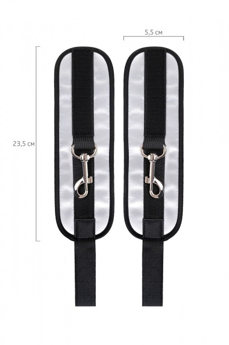 Серебристо-черные наручники Anonymo - ToyFa - купить с доставкой в Димитровграде