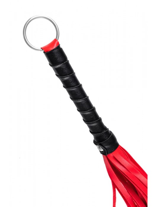 Красно-черный флоггер Anonymo - 28 см. - ToyFa - купить с доставкой в Димитровграде